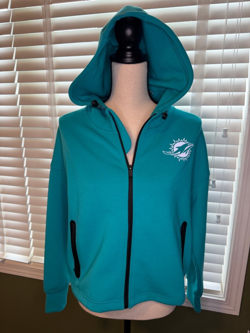 New Era Teal Miami Dolphins Full-Zip Hoodie